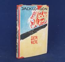 Jack London:  Der Rote. Einzig berechtigte Übersetzung von Erwin Magnus. [Elbeszélések.] Berlin, (1928). Universitas Deutsche Verlags-Aktiengesellschaft (Gedruckt in der Buchdruckwerkstätte GmbH.) 260 + [4] p. Első német kiadás. Jack London (1876-1916) amerikai író novellatermése nagyrészt három-négy téma körül csoportosul: alaszkai történetekre, kaliforniai csavargótörténetekre, délszaki történetekre, illetve tudományos-fantasztikus elbeszélésekre osztható. Gyűjteményünk az eredeti nyelven 1918-ben - a szerző halála után - ,,The Red One" címen megjelent, jobbára tudományos-fantasztikus történeteket közreadó kötet első teljes német kötetkiadása. A címlap verzóján régi tulajdonosi bejegyzés, az első előzéken kereskedői könyvjegy. (Das gesamte Werk Jack Londons.) Aranyozott kiadói egészvászon kötésben, felül színes festésű lapszélekkel, színes, illusztrált, sérült, javított kiadói védőborítóban. Jó példány.