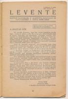 1921 Levente magyar fajvédelmi folyóirat I. évf. 2, szám. 33-64p
