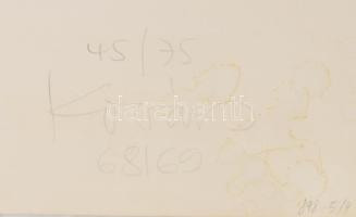 Kovács Attila (1938-2017): Geometrikus kompozíció, 1968/69. Szitanyomat, papír, jelzett és számozott...