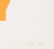 Mark (Márkus), Anna (1928-): Konstruktivista kompozíció. Szitanyomat, papír, jelzett, művészpéldány ...