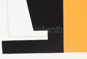 Mark (Márkus), Anna (1928-): Konstruktivista kompozíció. Szitanyomat, papír, jelzett, művészpéldány ...