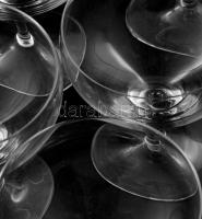 Kristály pezsgőspohár garnitúra. Jelzett, 6 darab, hibátlan, m: 11,5 cm