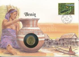 Benin felbélyegzett borítékban, bélyegzéssel, benne Nyugat Afrikai Államok 1972. 5Fr, német nyelvű leírással T:UNC  Benin in envelope with stamp and cancellation, in it West African States 1972. 5 Francs with German language description C:UNC