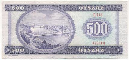 1990. 500Ft "E 548 025400" T:F erős papír Adamo F43