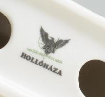 Hollóháza - Hutscenreuther asztali óra. Porcelán óratest, jelzett, m: 12 cm