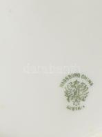 MZ Austria Habsburg-China szecessziós tányér. Jelzett, kopott, kis repedésvonallal, d: 24,5 cm