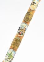 Túrabot, 18 darab címkével, h: 85 cm