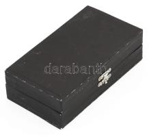 Orosz ezüstözött teáskanál, 6 db, jelzett, dobozban, h: 14 cm