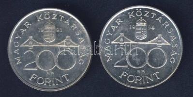 1993-94. 200Ft Ag "MNB" + "Deák" T:BU,2
