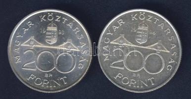 1993-94. 200Ft Ag "MNB" + "Deák" T:BU,2