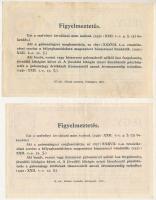 1930. 30f és 1P 50f értékű gabonajegy "C" és "B" szelvénye (2xklf) T:VF,F az egy...