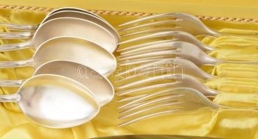 Bader 24 darabos ezüstözött evőeszköz készlet dobozában