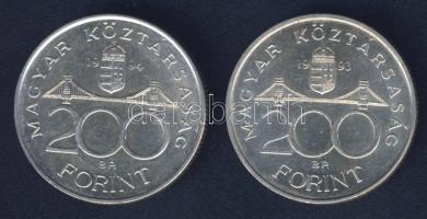 1993-94. 200Ft Ag "MNB" + "Deák" T:BU,2