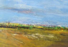 Jelzés nélkül: Táj. Olaj, vászon. Sérült. 70×98 cm