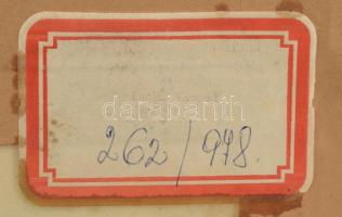 Kohán jelzéssel: Harcos. Szén, papír. Hátoldalán MNG 262/978 dz. bírálati címkével. Üvegegezett fake...