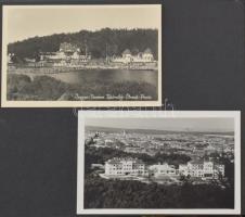 Kb. 135 db RÉGI magyar város képeslap és fotó vegyes minőségben albumba ragasztva a 30-as és 40-es é...