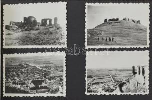 Kb. 135 db RÉGI magyar város képeslap és fotó vegyes minőségben albumba ragasztva a 30-as és 40-es é...
