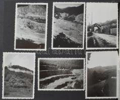 Kb. 135 db RÉGI magyar város képeslap és fotó vegyes minőségben albumba ragasztva a 30-as és 40-es é...