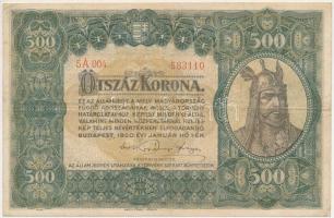 1920. 500K "Orell Füssli Zürich" nyomdahely jelöléssel, "5A 004 583110" T:F Adamo K33