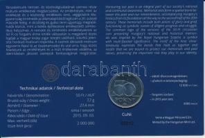 2015. 50Ft Cu-Ni "Nemzeti és Történelmi Emlékhelyek" első napi veret számozott emléklapon,...