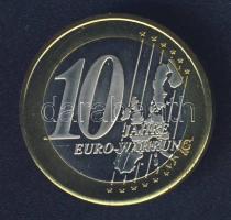 Németország 2005. "10 éves az Euro Németországban" bimetal emlékérem T:BU