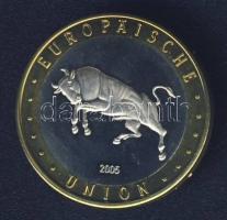 Németország 2005. "10 éves az Euro Németországban" bimetal emlékérem T:BU