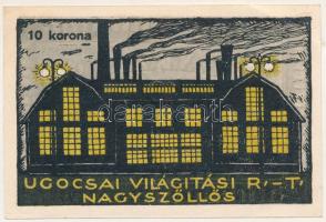 Nagyszőllős 1919. 10K &quot;Ugocsai Világítási Rt.&quot; utalvány T:AU Adamo NSZ 1.7