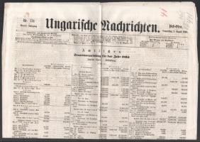 Ungarische Nachrichten 1865 augusztus 3-i száma.