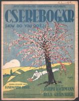 cca 1910/20 3 darab kotta: Szirmai Albert dalai, Cserebogár, Cigarettafüst az élet