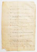 cca 1373-1460 Lap egy isztriai konfraternitás lajstromkönyvéből. A konfraternitások vallásos társula...