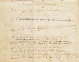 cca 1373-1460 Lap egy isztriai konfraternitás lajstromkönyvéből. A konfraternitások vallásos társula...