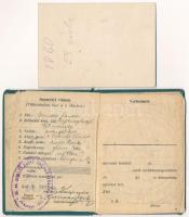 cca 1940 2 db cserkész igazolvány, egyik hiányzó fényképpel