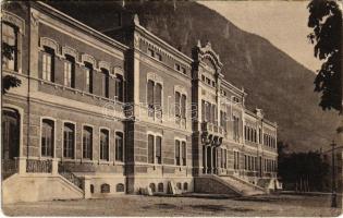 1916 Arsiero, Municipio e Scuole Elementari / town hall and school + &quot;K.u.k. Inf. Div. San. Anst. Nr. 3.&quot; (tears)