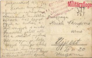 1915 Krnov, Jägerndorf; Knaben Volks-Schule / boy school (EK) + "Militärpflege"