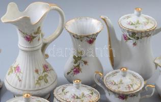 Chodziez lengyel kávés készlet, extra darabokkal: karaffa, váza, hamuzó, gyertyatartó, 2 darab bobon...