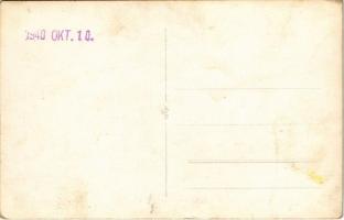 1940 Október 10. - magyar katonai csoportkép rohamcsapattal és tankokkal. photo (fl)