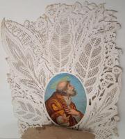 cca 1890 Csipkés litho szentkép 8x12 cm