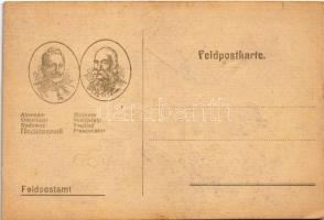 Magyar címer. Első világháborús osztrák-magyar katonai saját kézzel tábori levelezőlap (Feldpostkart...