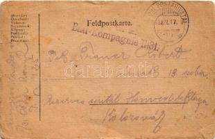 1918 Károly hét 14. 21. IV. 1918.. Első világháborús osztrák-magyar katonai saját kézzel tábori leve...