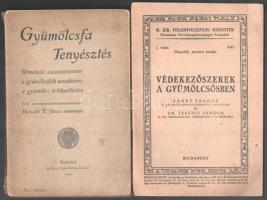 Horváth E. János: Gyümölcsfa tenyésztés. Bp., 1904, Franklin, sérült papírkötés + Ránky Sándor - Dr. Terényi Sándor: Védekezőszerek a gyümölcsösben. Bp., 1943, sérült papírkötés.