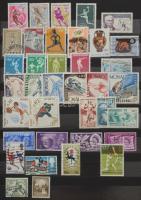 Főleg bélyegzett Sport motívum gyűjtemény 16 lapos Philux berakóban, benne több száz darab bélyeg eu...