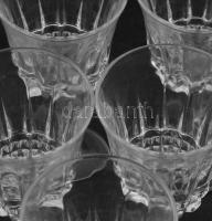 Luminarc francia röviditalos pohár szett, jelzett, 6 db, m: 11,5 cm