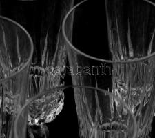 Luminarc francia pezsgős pohár szett, jelzett, 6 db, m: 19 cm