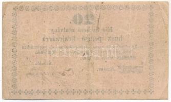 Kis-Szeben 1849. június 2. 20kr utalvány, keretváltozat T:F Adamo KSZ-1.3.1