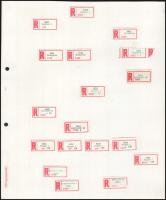 Speciális ragjegy gyűjtemény, benne tévnyomatok, különlegességek, kézzel írt szükségragjegyek stb