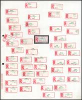 Speciális ragjegy gyűjtemény, benne tévnyomatok, különlegességek, kézzel írt szükségragjegyek stb