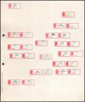 Speciális ragjegy gyűjtemény, benne tévnyomatok, különlegességek, kézzel írt szükségragjegyek stb
