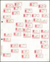 Speciális ragjegy gyűjtemény, benne tévnyomatok, különlegességek, kézzel írt szükségragjegyek stb