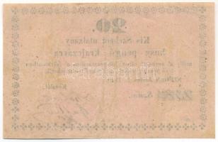 Kis-Szeben 1849. június 2. 20kr utalvány, keretváltozat T:F tűlyuk Adamo KSZ-1.3.1