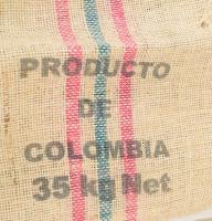 7 db különböző kávés jutazsák, nagy méretű, különböző felirattal 30-60 kg-sak